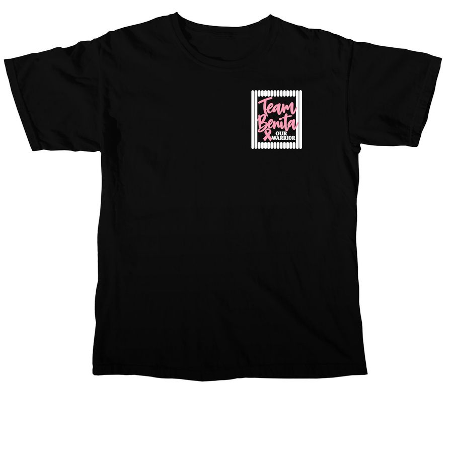 Support for Benita?s Breast Cancer Journey&nbsp;, a Black Comfort Colors Unisex Tee