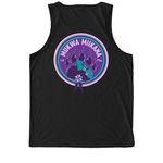 Information Is A Relation, Not A Commodity., a Deep Black Allmade Eco Triblend Tank (back-view)