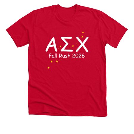 ??? F?26 Rush Red Design, a Solid Red Blend Premium Unisex Tee