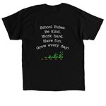 Standard School Shirt, a Black Classic Unisex Tee (back-view)