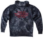 More of God and less of everything else, a Black Youth Tie Dye Pullover Hoodie (back-view)