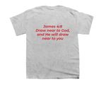 More of God and less of everything else, a Sport Grey Youth Unisex Tee (back-view)