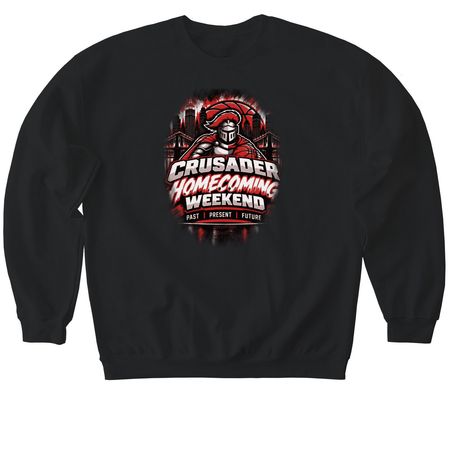 Crusader Homecoming Weekend, a Black Softstyle Crewneck Sweatshirt