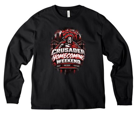 Crusader Homecoming Weekend, a Black Unisex Heavyweight Long Sleeve Tee