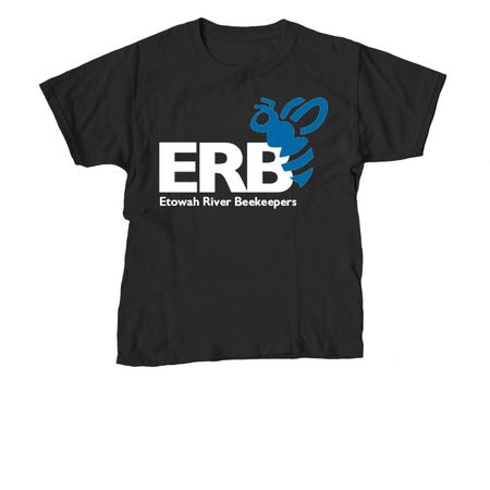 White Logo ERB shirts, a Black Youth Unisex Tee
