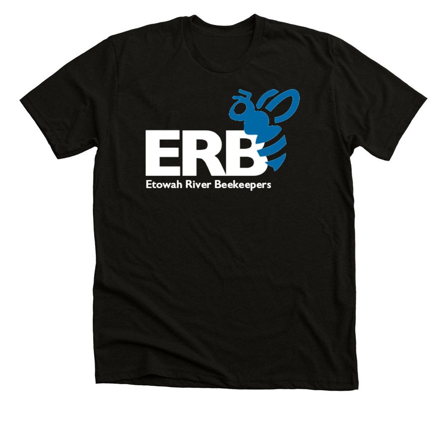 White Logo ERB shirts, a Black Heather Premium Unisex Tee