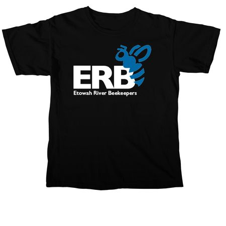 White Logo ERB shirts, a Black Comfort Colors Unisex Tee