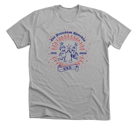 Let Freedom Sparkle! (light shirts), a Athletic Heather Premium Unisex Tee