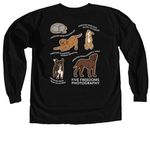 Five Freedoms X Meredith Canty, a Black Comfort Colors Long Sleeve Tee (back-view)