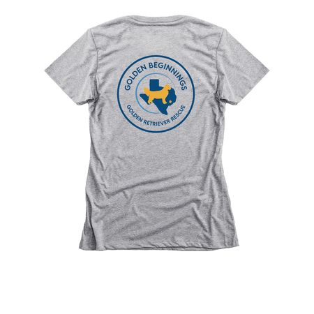 GBGRR Women's Slim Fit Tee, a Dark Heather Grey Women's Slim Fit Tee (back-view)