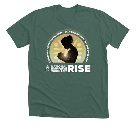 2026 USBC National Breastfeeding Month, a Heather Forest Premium Unisex Tee