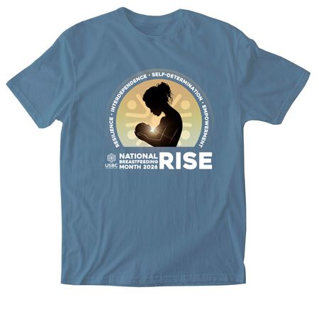 2026 USBC National Breastfeeding Month, a Indigo Blue Softstyle Cotton Tee