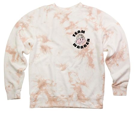 Support Warren's AE Fight - Winter Edition, a Dusty Pink Tie Dye Crewneck Sweatshirt