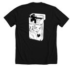 "The Mellow Stogie" T-Shirt, a Solid Black Blend Premium Unisex Tee (back-view)