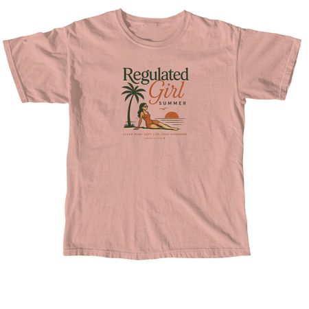 Regulated Girl Summer Supporting TBI Recovery, a Peachy Comfort Colors Unisex Tee
