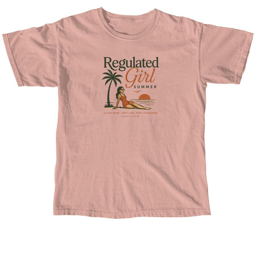 Regulated Girl Summer Supporting TBI Recovery, a Peachy Comfort Colors Unisex Tee