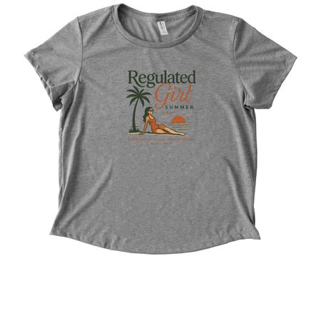 Regulated Girl Summer Supporting TBI Recovery, a Aluminum Grey Allmade Eco Triblend Women?s Scoop Neck Tee