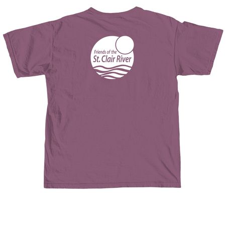 Spring Vibes Only, a Berry Comfort Colors Unisex Tee (back-view)