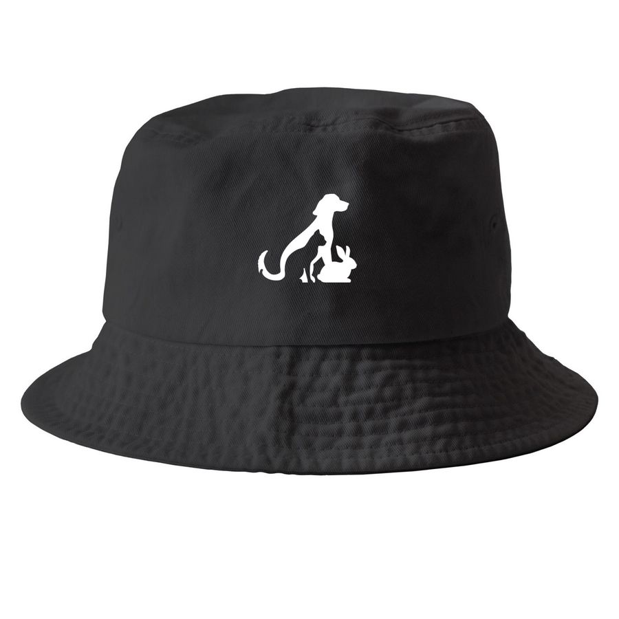 HSSC Logo Hats - Light Logo, a Black Printed Bucket Hat