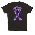 Team Kat, a Black Premium Cotton Tee (back-view)