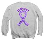 Team Kat, a Sport Grey Crewneck Sweatshirt (back-view)