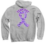 Team Kat, a Sport Grey Pullover Hoodie (back-view)