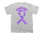 Team Kat, a Sport Grey Youth Unisex Tee (back-view)