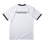 It's Kitten Season!, a White/ Jet Black Cotton Ringer Tee (back-view)
