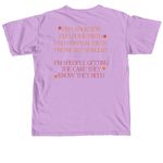 PRO-CHOICE, PRO-ABORTION, a Neon Violet Comfort Colors Unisex Tee (back-view)