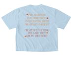 PRO-CHOICE, PRO-ABORTION, a Chambray Comfort Colors Boxy Tee (back-view)