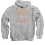 PRO-CHOICE, PRO-ABORTION, a Sport Grey Pullover Hoodie (back-view)