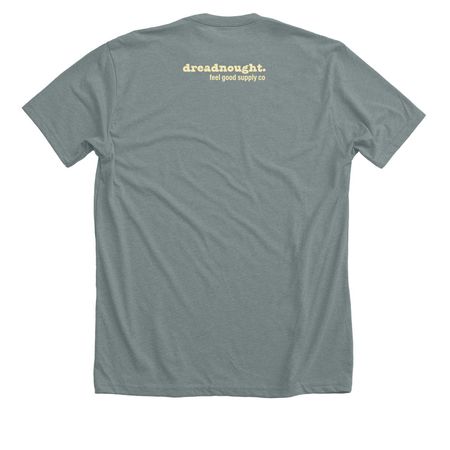 Astro Pizza, a Heather Blue Storm Premium Unisex Tee (back-view)