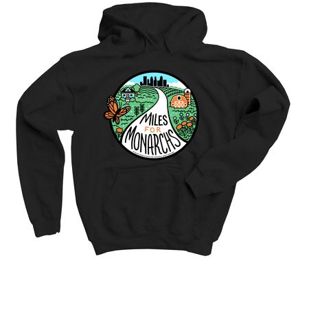 Miles for Monarchs, a Black Youth Pullover Hoodie