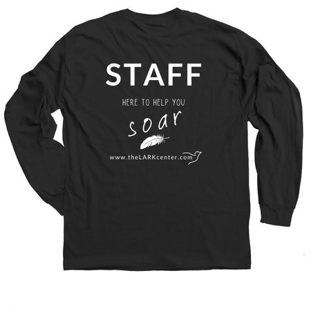 The Lark Center - Staff, a Black Classic Long Sleeve Tee (back-view)