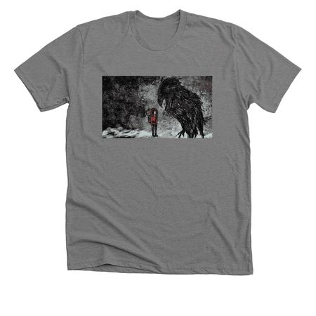 Giant snowy raven, a Deep Heather Premium Unisex Tee