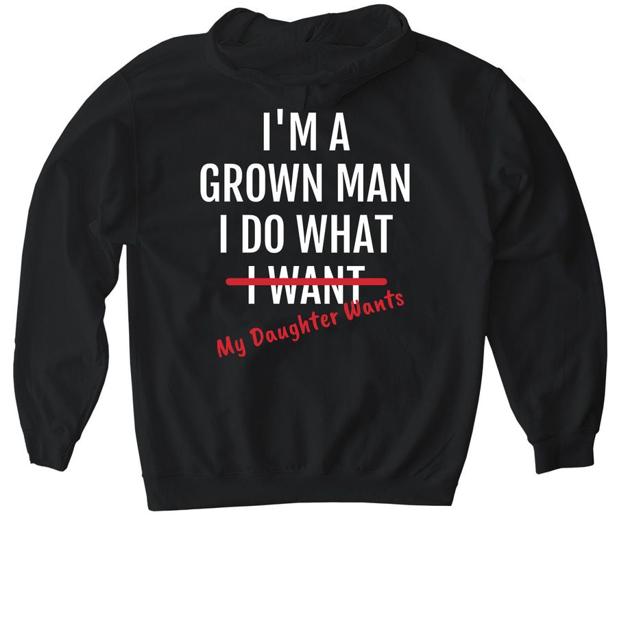 Girls Rule, a Black Gildan Softstyle Pullover Hoodie