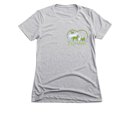 FOHARI, a Dark Heather Grey Women's Slim Fit Tee