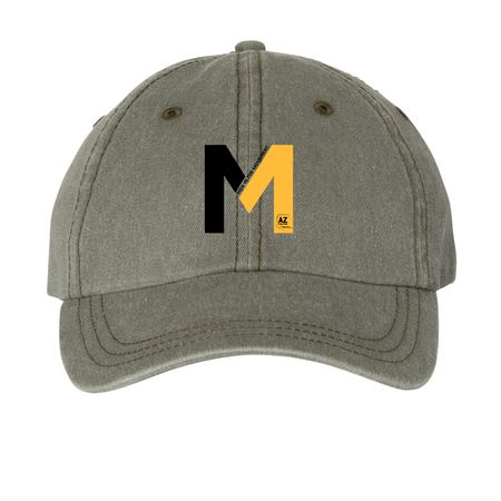 Men in the Movement Collection, a Olive Printed Pigment Dye Baseball Cap