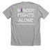 Rosie's Fight, a Athletic Heather Premium Unisex Tee (back-view)