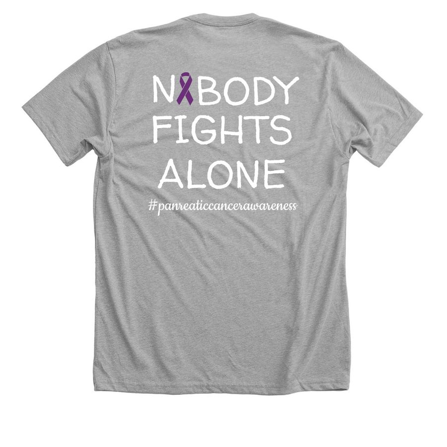 Rosie's Fight, a Athletic Heather Premium Unisex Tee (back-view)