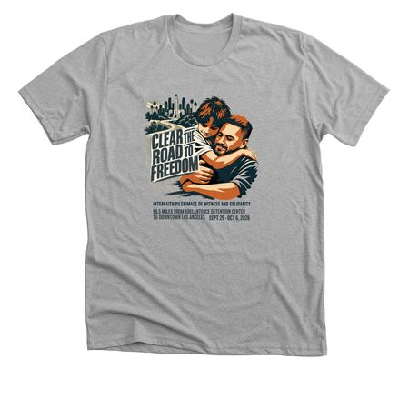 Clear the Road to Freedom Color, a Athletic Heather Premium Unisex Tee
