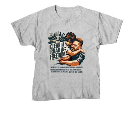 Clear the Road to Freedom Color, a Sport Grey Youth Unisex Tee