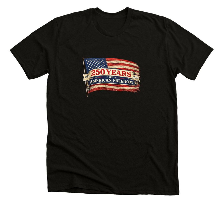 1776 ? When Freedom Was Declared, a Solid Black Blend Premium Unisex Tee