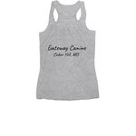Worry Less, a Athletic Heather Women's Racerback (back-view)