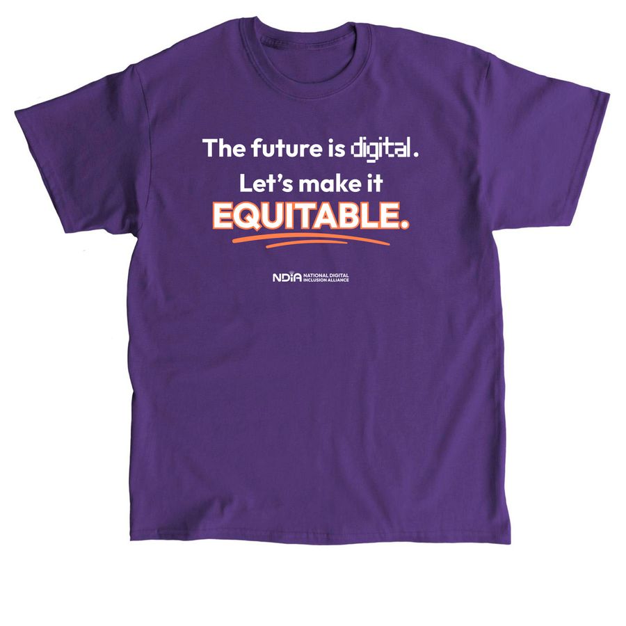 Building a More Equitable Digital Future, a Purple Classic Unisex Tee