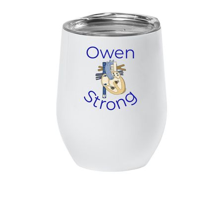 Owen Strong wine tumbler, a White Insulated Wine Cup