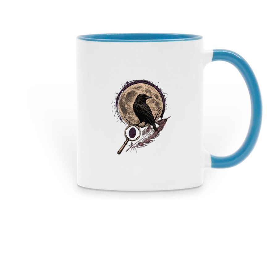True Crime Chick MUG, a Light Blue Two-Tone Ceramic Mug