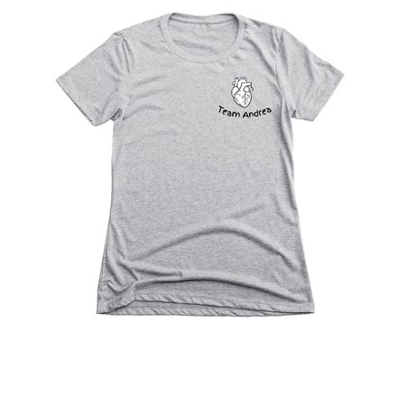 Team Andrea, a Dark Heather Grey Women's Slim Fit Tee