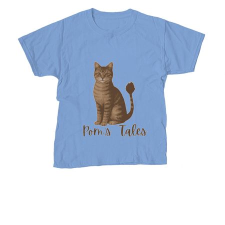 Pom's Tales, a Carolina Blue Youth Unisex Tee