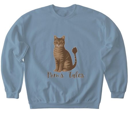 Pom's Tales, a Stone Blue Softstyle Crewneck Sweatshirt